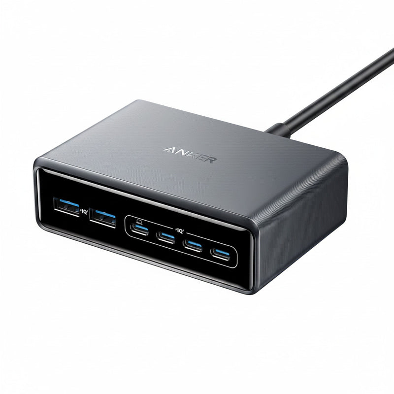 Stație de Încărcare Prime 200W 4x USB-C 2x USB-A GaN Negru Anker