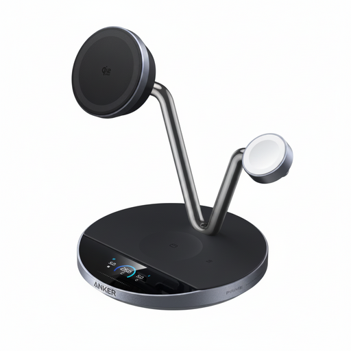 Încărcător Wireless Prime MagGo AirCool 3-in-1 Qi2 25W Negru Anker