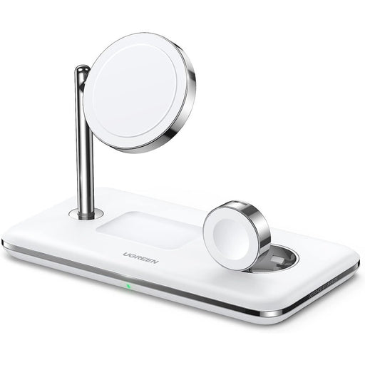 Incarcator wireless Ugreen CD278 3-in-1 alb pentru iPhone, Apple Watch si AirPods