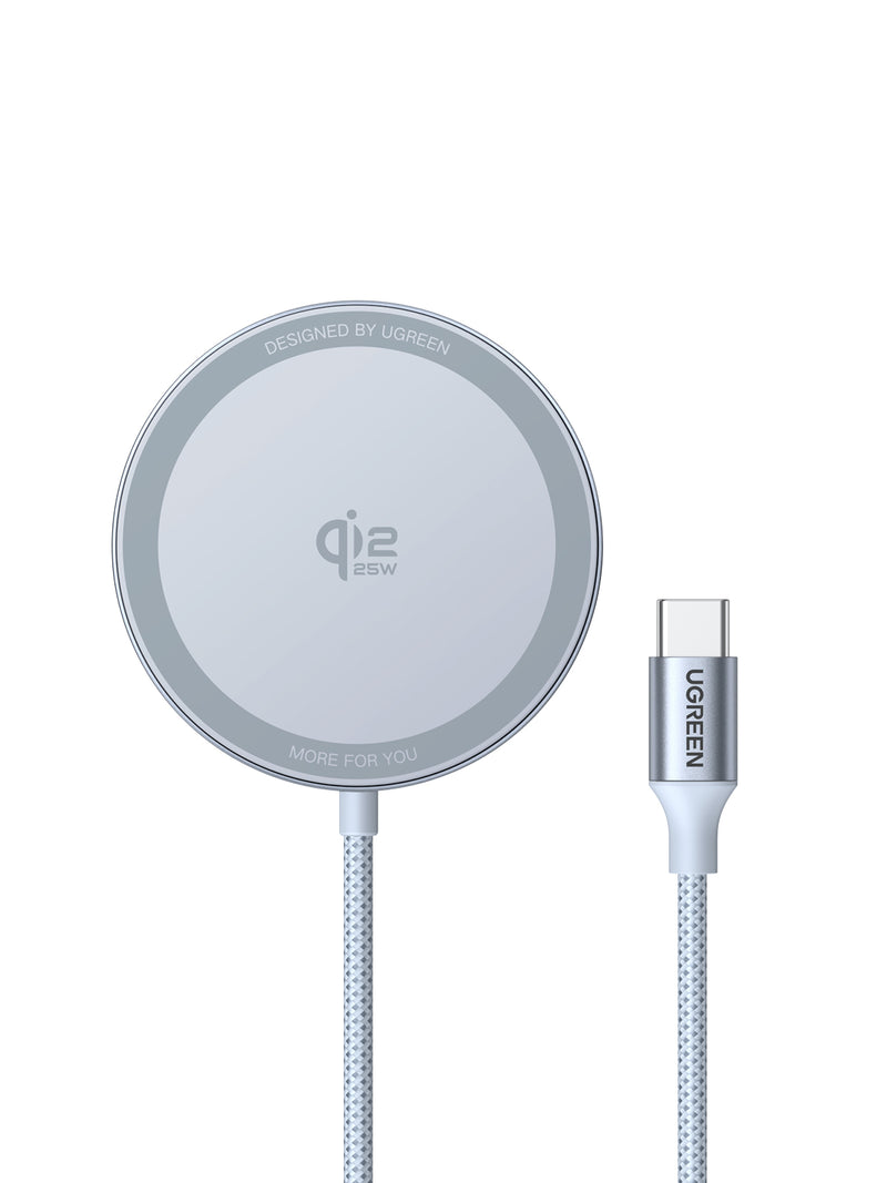 Incarcator wireless Ugreen MagFlow W753 Qi2.2 25W magnetic albastru