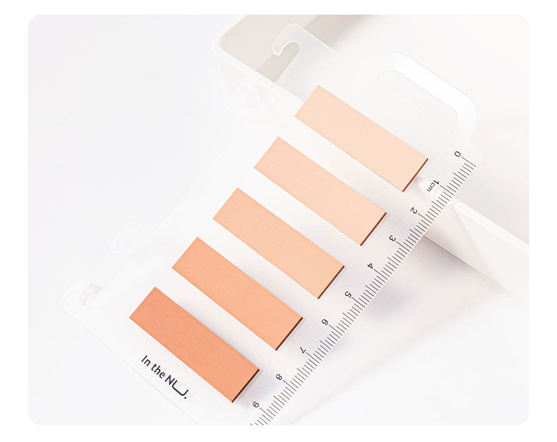 Index Adeziv Plastic 12x44 mm, 5 Culori Galben, 20 File, cu Riglă Nusign - Deli