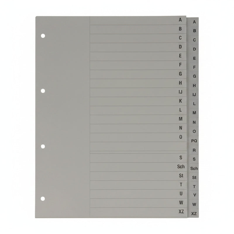 Separator index plastic A-Z Q-Connect 230 x 297 mm