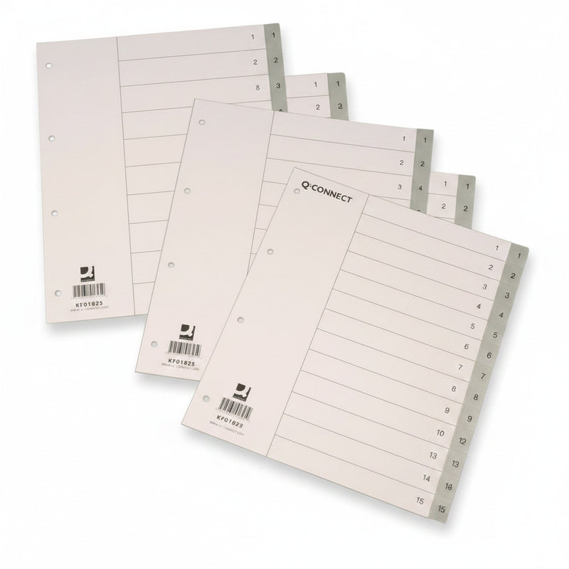 Separator index plastic 1-10 Q-Connect 230 x 297 mm