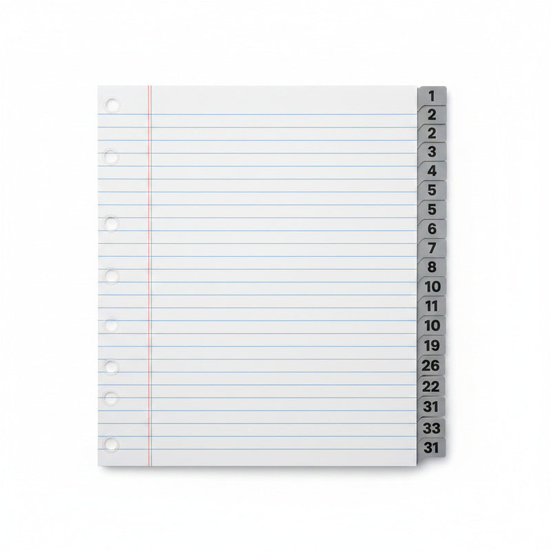 Separator index plastic 1-31 Q-Connect 230 x 297 mm