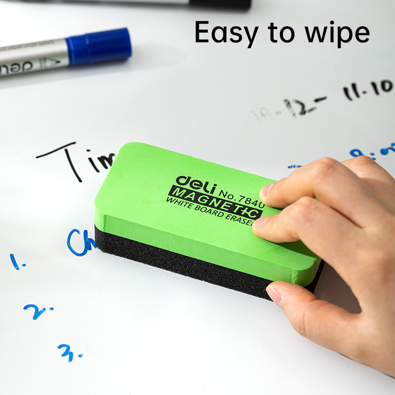 Kit Whiteboard cu Burete Magnetic și 2 Markere Deli