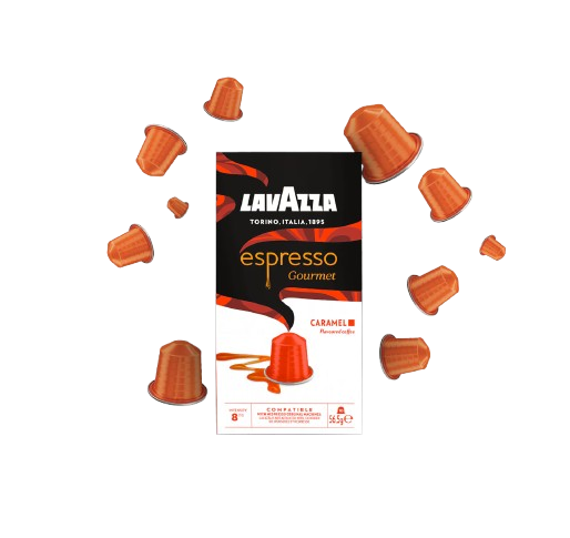 Capsule Cafea Espresso Gourmet Caramel Aluminiu Compatibile Nespresso 10 Buc Lavazza