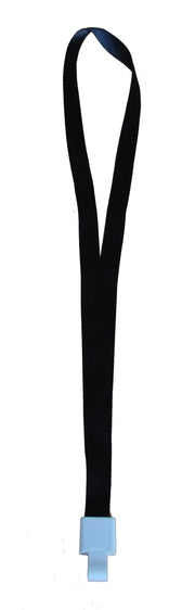 Șnur Textil pentru Legitimații și Ecusoane 15 mm cu Sliding Clip Kejea Negru