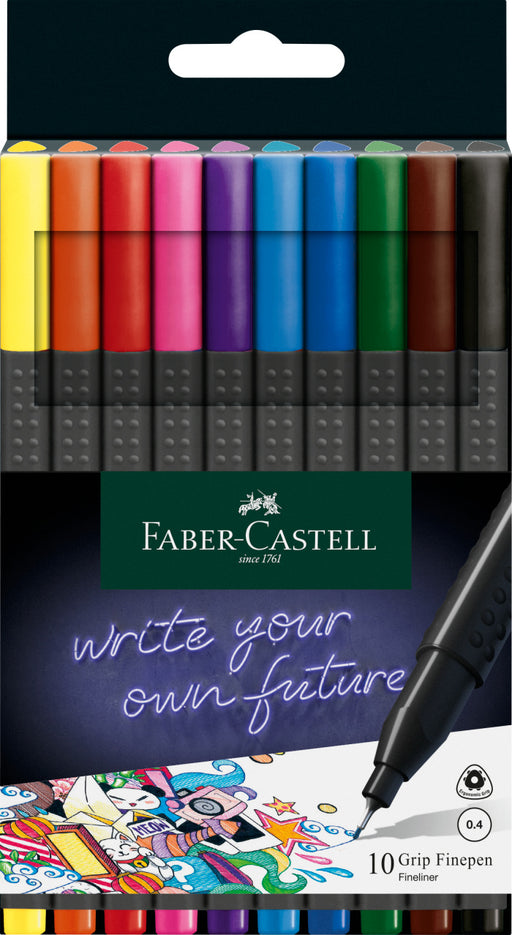 Liner Grip 0,4 mm 10 Culori Faber-Castell