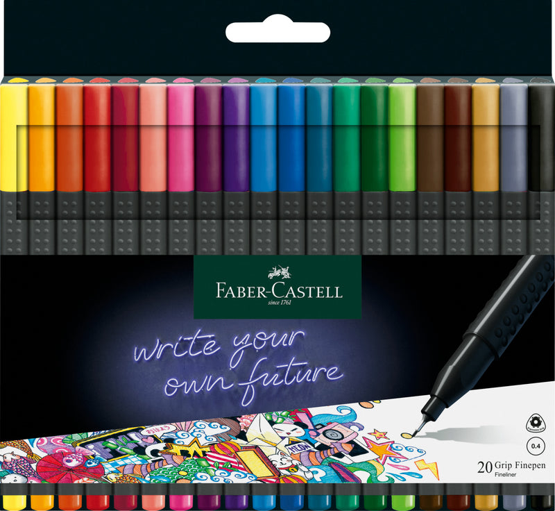 Liner Grip 0,4 mm 20 Culori Faber-Castell