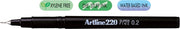 Liner 220 Vârf Fetru 0,2 mm Artline Negru
