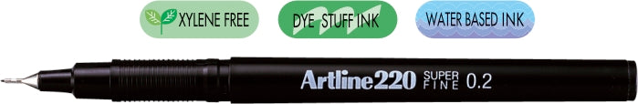 Liner 220 Vârf Fetru 0,2 mm Artline Negru