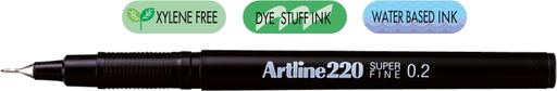 Liner 220 Vârf Fetru 0,2 mm Artline Negru