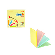 Notes Adeziv Magic Notes 4 Culori Pastel 76x76mm 100 File Stick'n