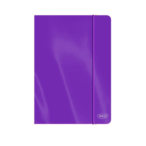 Mapă carton laminat Daco cu elastic, A4, culoare mov