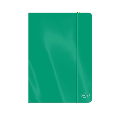 Mapă carton laminat Daco cu elastic, A4, culoare verde