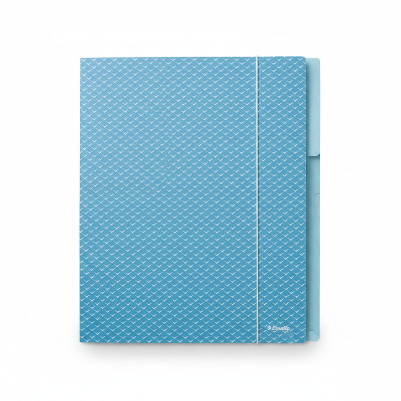 Mapă carton Esselte Colour'Breeze reciclabilă cu elastic, A4, culoare albastră