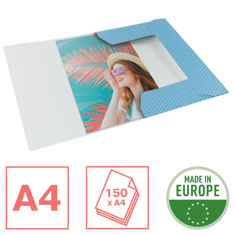 Mapă Carton cu Elastic Albastră Reciclabilă Colour'Breeze - Esselte