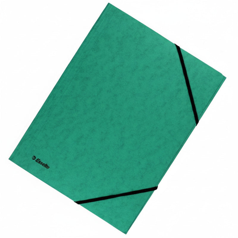 Mapă carton Esselte Lux cu elastic, A4, culoare verde