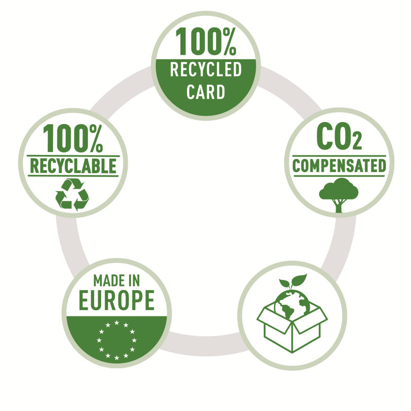 Mapă Carton cu Elastic Neagră 12 Separatoare Recycle - Leitz