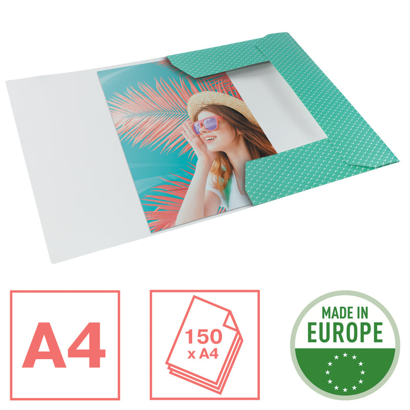 Mapă Carton cu Elastic Verde Reciclabilă Colour'Breeze - Esselte