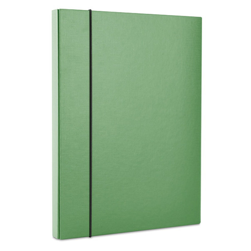 Mapă carton plastifiat Office Products cu elastic, A4, lățime 40mm, culoare verde