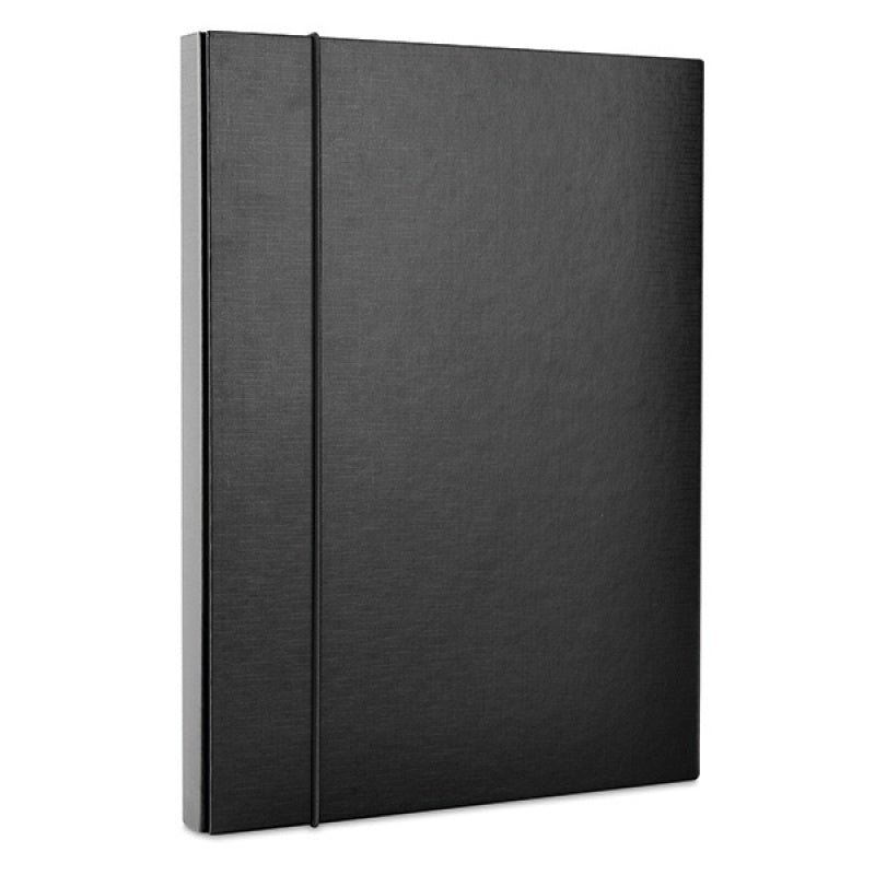 Mapă carton plastifiat Office Products cu elastic, A4, lățime 40mm, culoare neagră