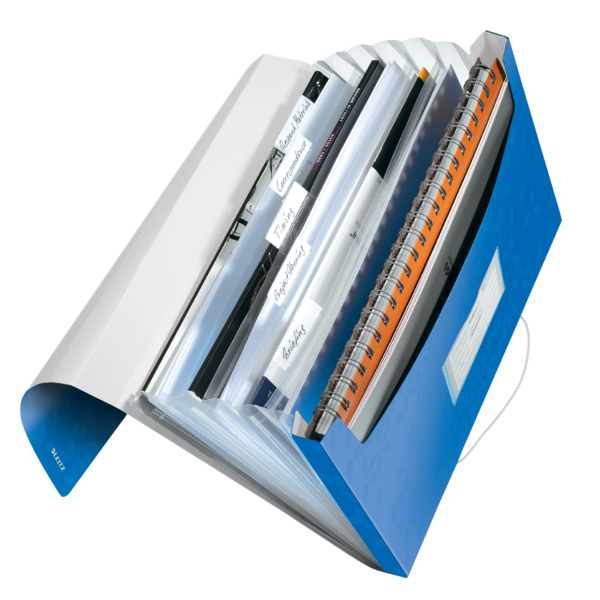 Mapă Plastic 6 Compartimente Albastru Proiect WOW - Leitz