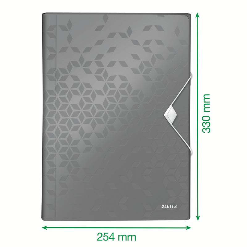 Mapă plastic 6 compartimente roșie tip proiect WOW - Leitz