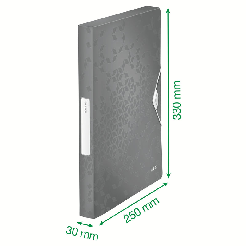Mapă plastic cu burduf 30 mm roșie WOW - Leitz