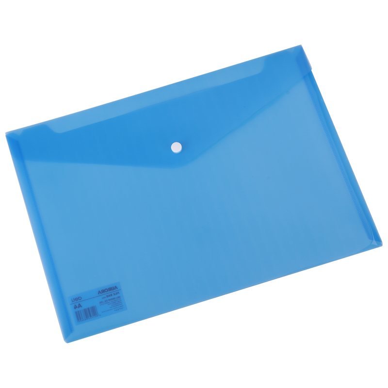 Mapă plastic cu buton A4 albastră - Deli