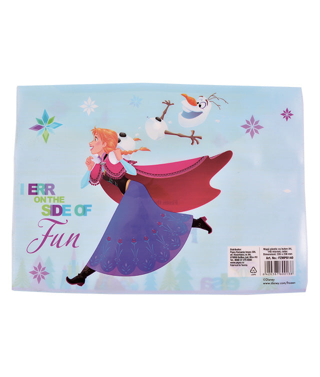 Mapă din Plastic cu Buton A4 Frozen Pigna