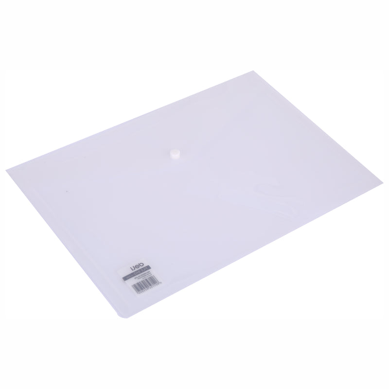 Mapă plastic cu buton A4 transparentă - Deli