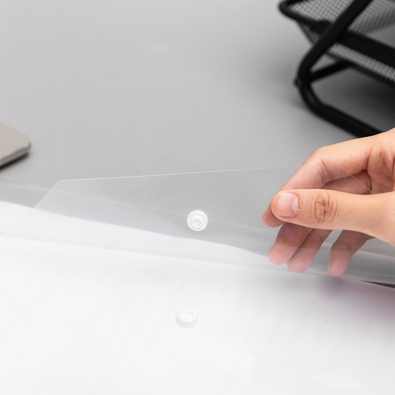 Mapă plastic cu buton A4 transparentă - Deli