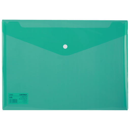 Mapă plastic cu buton A4 verde marca Deli, mapă din plastic pentru documente