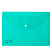 Mapă plastic cu buton A4 verde marca Deli, mapă din plastic pentru documente