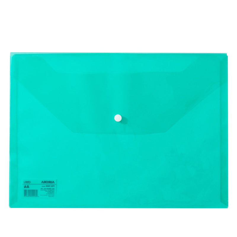 Mapă plastic cu buton A4 verde marca Deli, mapă din plastic pentru documente