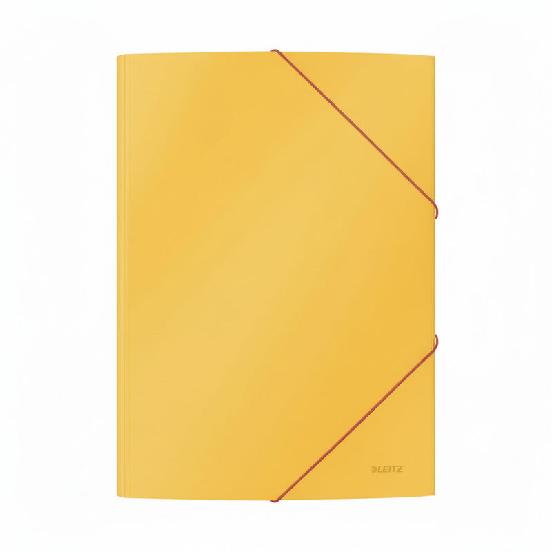 Mapă plastic cu elastic A4 galben chihlimbar Cosy marca Leitz, mapă din plastic pentru documente