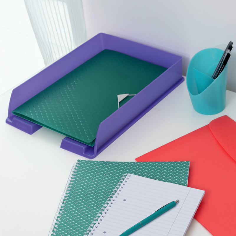 Mapă plastic cu elastic corai 150 coli reciclabilă Colour'Breeze - Esselte