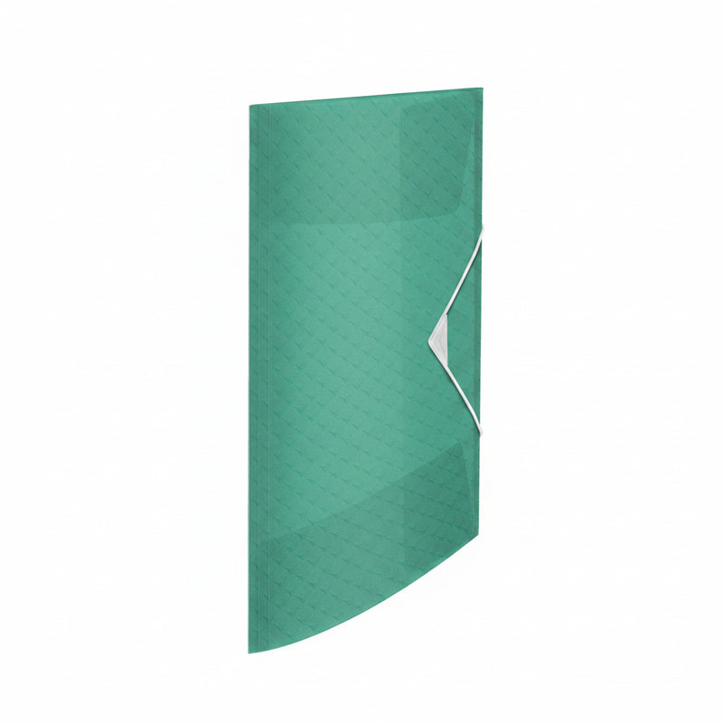 Mapă plastic cu elastic verde 150 coli reciclabilă Colour'Breeze marca Esselte, mapă din plastic pentru documente