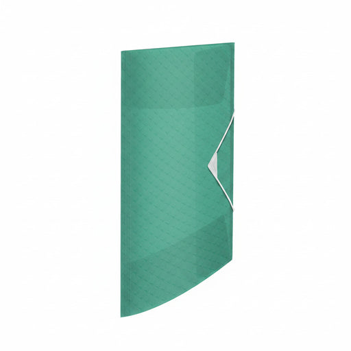 Mapă plastic cu elastic verde 150 coli reciclabilă Colour'Breeze marca Esselte, mapă din plastic pentru documente