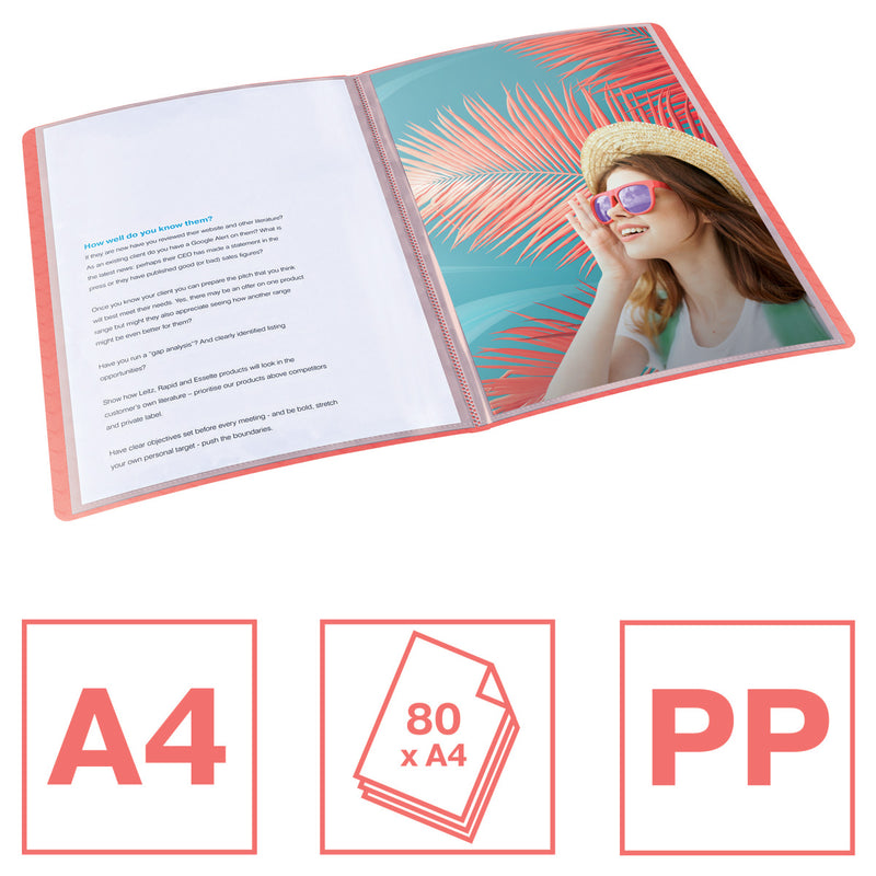 Mapă Prezentare 40 Folii, Copertă Flexibilă Coral Colour'Breeze - Esselte