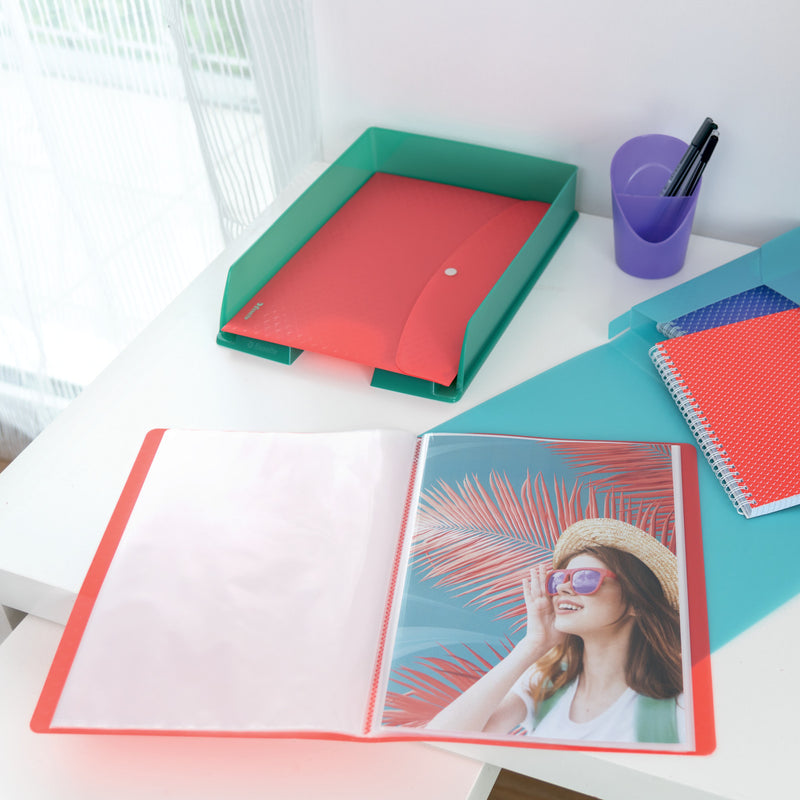 Mapă Prezentare 40 Folii, Copertă Flexibilă Coral Colour'Breeze - Esselte