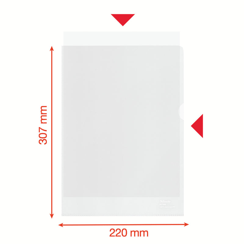 Mapă protecție A4 cristal 100 microni 100/set Recycle - Esselte