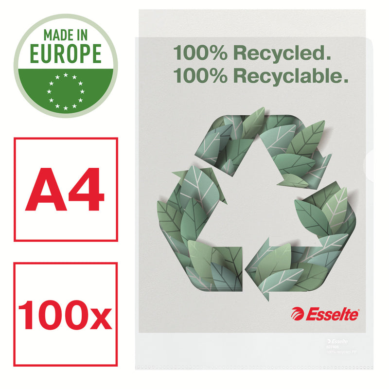Mapă protecție A4 cristal 100 microni 100/set Recycle - Esselte