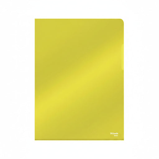 Mapă protecție A4 cristal tip L galben 25/set 150 microni Esselt marca Esselte, mapă din plastic pentru documente
