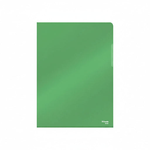 Mapă protecție A4 cristal tip L verde 25/set 150 microni marca Esselte, mapă din plastic pentru documente