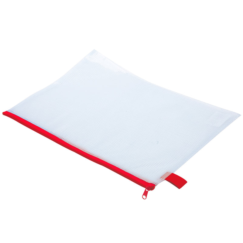 Mapă protecție zip A4 mesh culori asortate - Deli