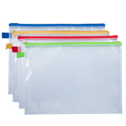 Mapă protecție zip A4 mesh marca Deli, mapă din plastic pentru documente