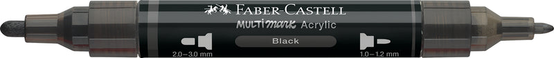 Marker Acrilic Multimark Negru 199 Vârf Dublu Faber-Castell