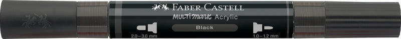 Marker Acrilic Multimark Negru 199 Vârf Dublu Faber-Castell